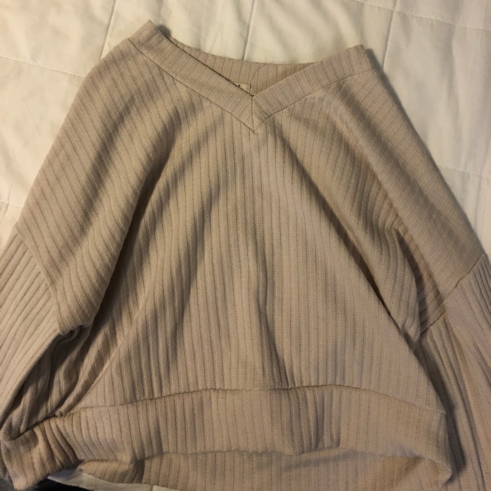 Crewneck beige shirt long sleeve new